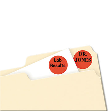 Avery® Printable Self-adhesive Removable Color-coding Labels, 0.75" Dia., Neon Red, 24-sheet, 42 Sheets-pack, (5467) freeshipping - TVN Wholesale
